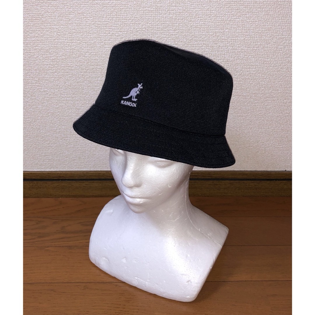 KANGOL(カンゴール)のM 良品 KANGOL トロピック メトロハット バケットハット ブラック 黒 メンズの帽子(ハット)の商品写真