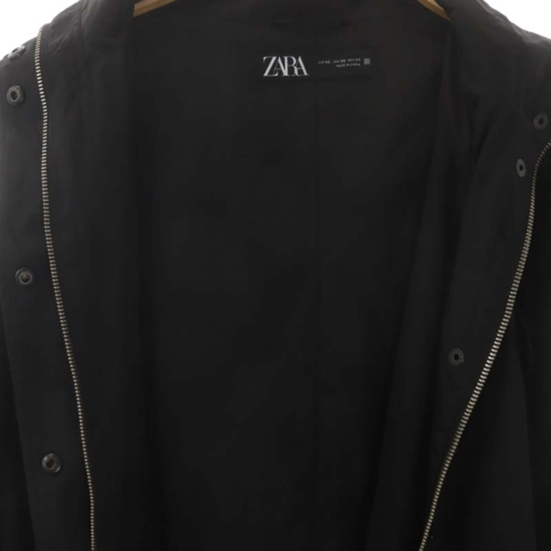 ZARA(ザラ)のザラ ジャケット ブルゾン ジップアップ 総裏地 XS 黒 /CM ■OS レディースのジャケット/アウター(ブルゾン)の商品写真