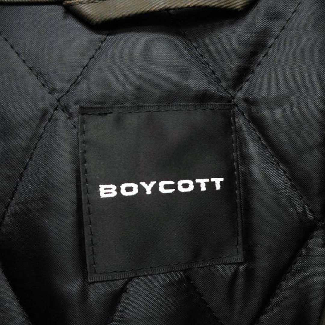 BOYCOTT(ボイコット)のボイコット 中綿 ステンカラー コート アウター ミドル 比翼仕立て コットン  メンズのジャケット/アウター(ステンカラーコート)の商品写真