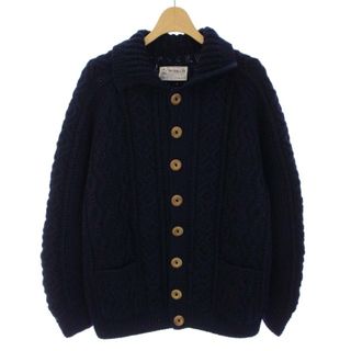 INVERALLAN インバーアラン カーディガン -(XL位) 紺 【古着】【中古