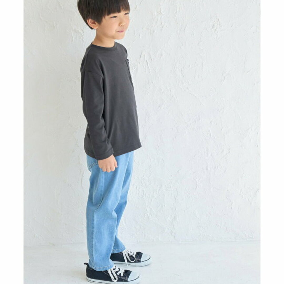 Rope' Picnic(ロペピクニック)の【チャコール（06）】【BOYS】迷路プリントロングTシャツ キッズ/ベビー/マタニティのキッズ服女の子用(90cm~)(Tシャツ/カットソー)の商品写真