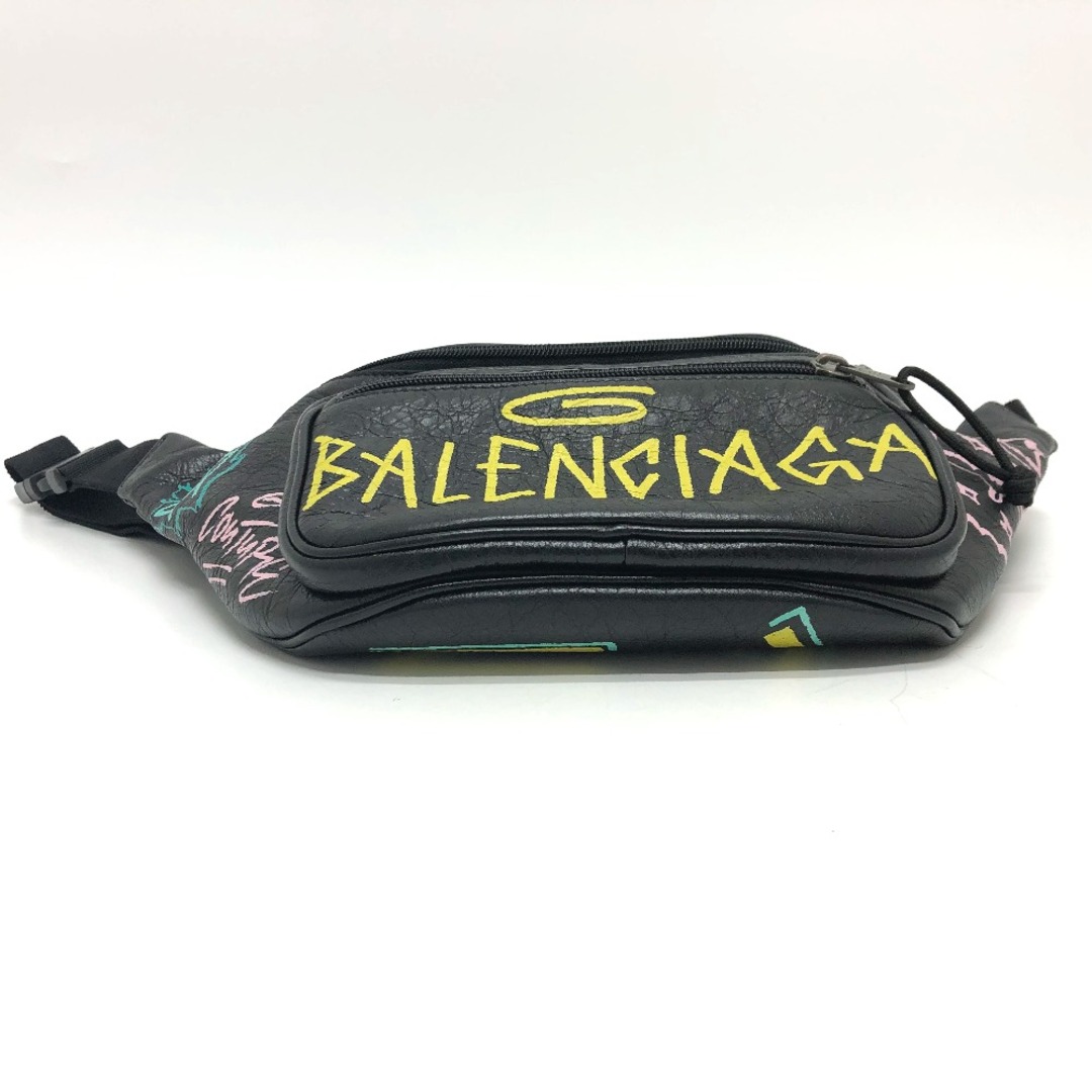 バレンシアガ BALENCIAGA エクスプローラー 529550 グラフィティ ボディバッグ ウエストバッグ レザー ブラック