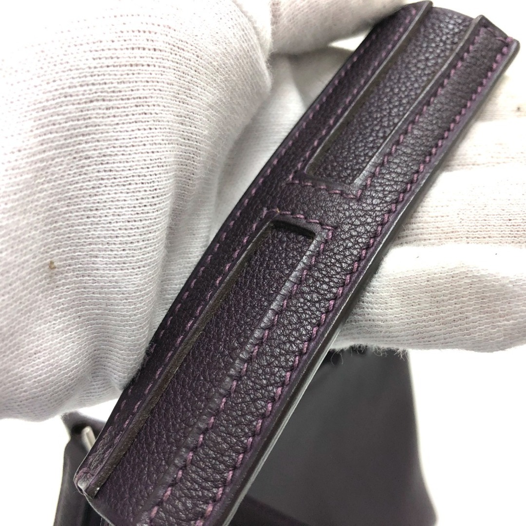 エルメス HERMES ベルランゴ PM ワンショルダー ショルダーバッグ レザー □F刻 レザン パープル 6