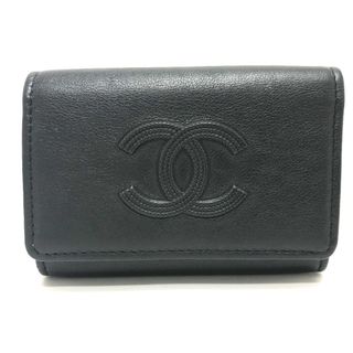 シャネル(CHANEL)のシャネル CHANEL 4連 キーリング付き ココマーク キーケース キーケース レザー ブラック(キーケース)