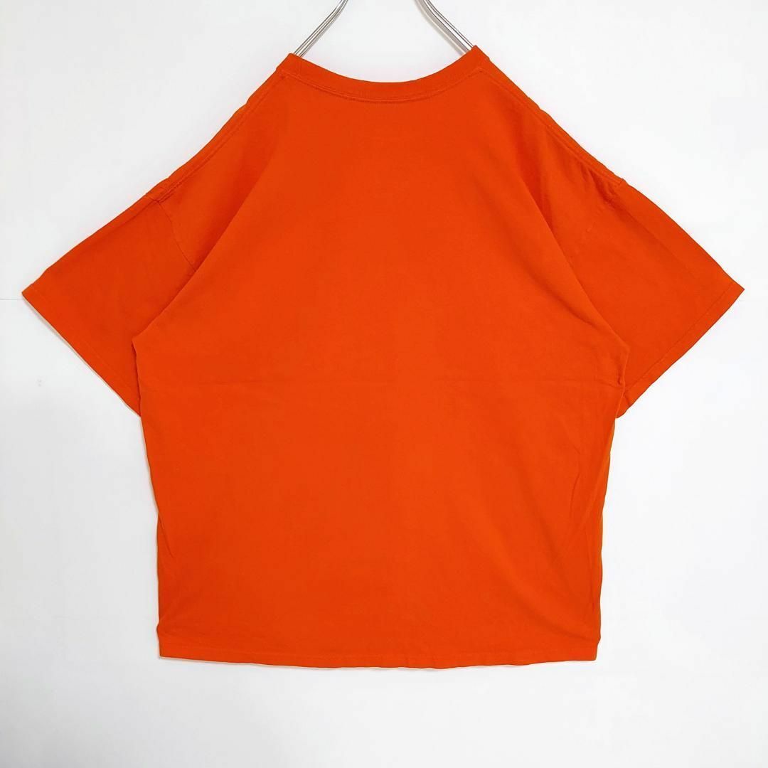 ナイキ センタースウッシュ カレッジプリントTシャツ 2XL オレンジ 黒 白