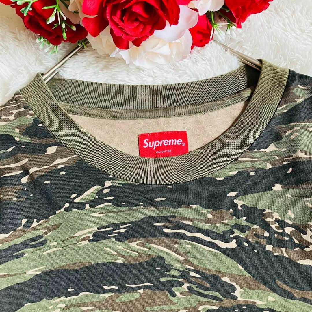 supreme シュプリーム 迷彩 ロンT カモフラ 長袖Tシャツ カーキ L