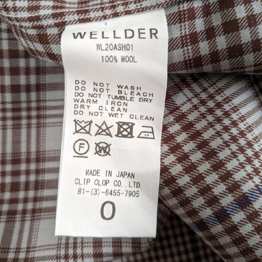 【未使用タグ付】WELLDER ウールチェックシャツ 4