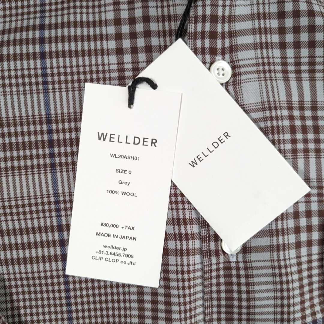 【未使用タグ付】WELLDER ウールチェックシャツ 5