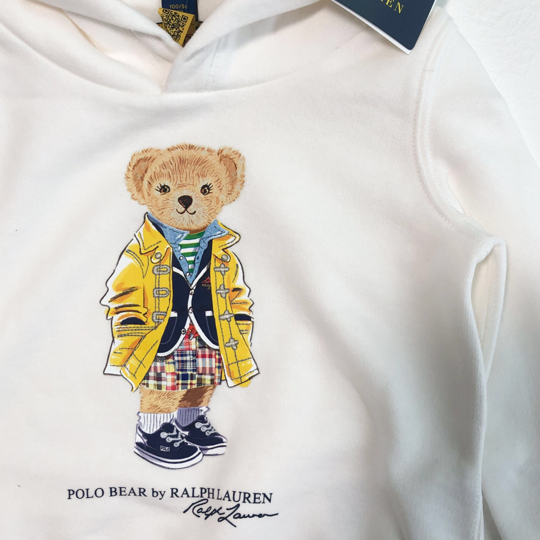 POLO RALPH LAUREN(ポロラルフローレン)の新作◇ラルフローレン ガールズ ポロベアフリースフーディ 3T/100 キッズ/ベビー/マタニティのキッズ服女の子用(90cm~)(Tシャツ/カットソー)の商品写真