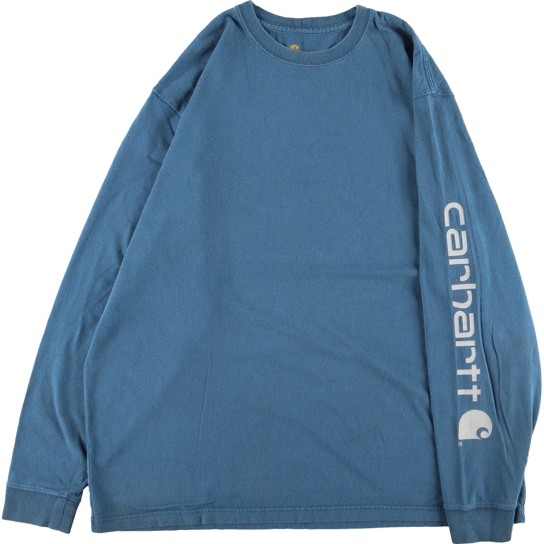 carhartt(カーハート)の古着 カーハート Carhartt ORIGINAL FIT 袖プリント ロングTシャツ ロンT メンズXL /eaa366182 メンズのトップス(Tシャツ/カットソー(半袖/袖なし))の商品写真