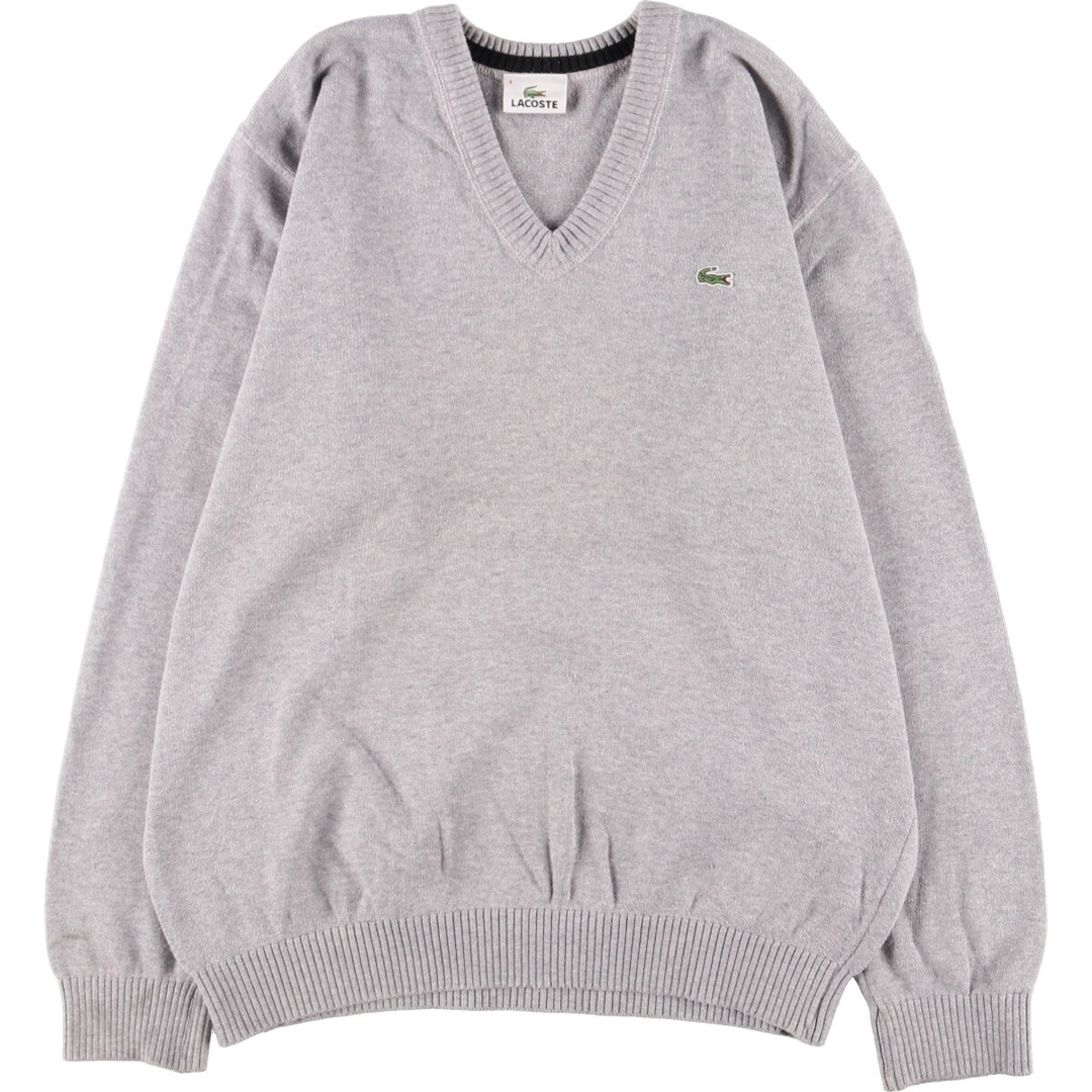 ラコステ LACOSTE Vネック コットンニットセーター 4 メンズS /eaa366640