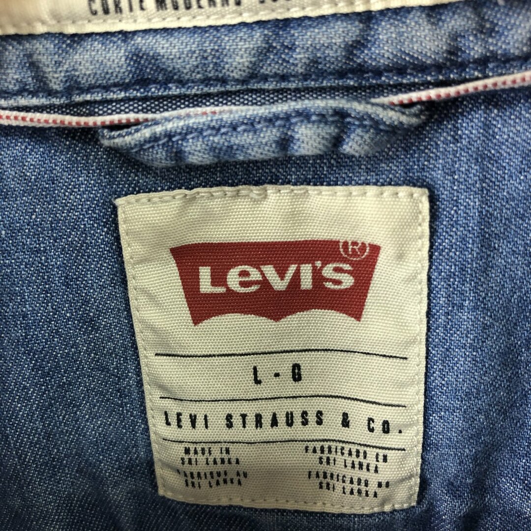 Levi's(リーバイス)の古着 リーバイス Levi's LEVI STRAUSS & CO. 長袖 ボタンダウンデニムシャツ メンズM /eaa364544 メンズのトップス(シャツ)の商品写真