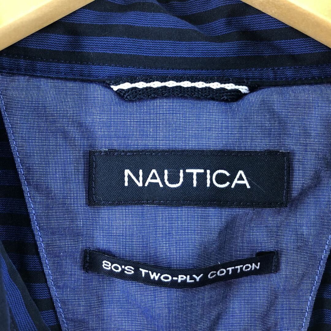 NAUTICA(ノーティカ)の古着 ノーティカ NAUTICA 長袖 ストライプシャツ メンズXL /eaa364692 メンズのトップス(シャツ)の商品写真