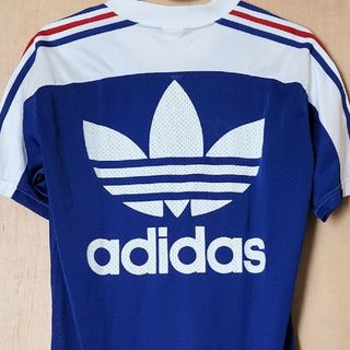 オリジナルス(Originals（adidas）)のアディダス オリジナルス デサント製 プラシャツ ビッグ トレフォイル 極美品(ウェア)