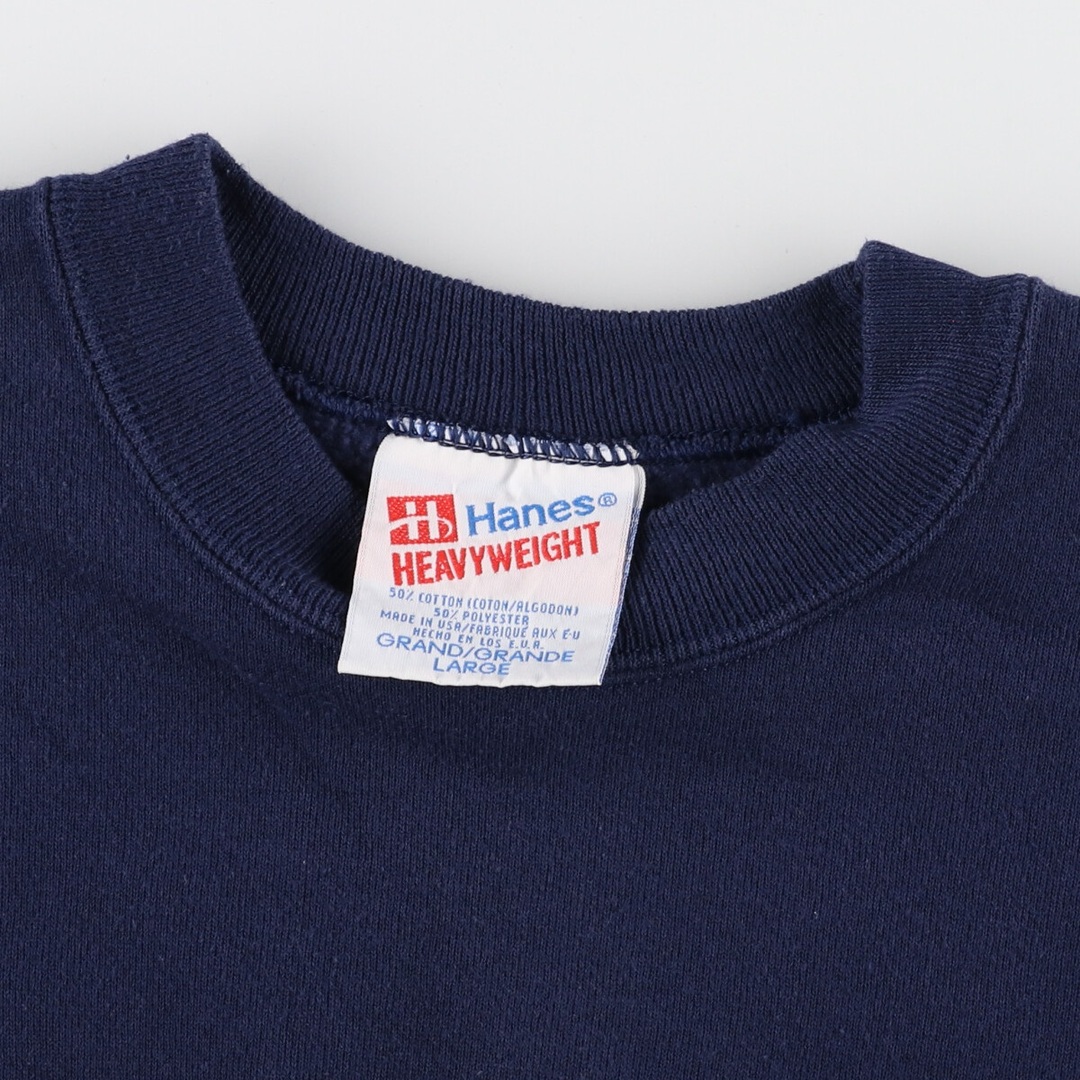 古着 90年代 ヘインズ Hanes HEAVYWEIGHT 刺繍 スウェットシャツ トレーナー USA製 メンズXXL ヴィンテージ  /eaa326765