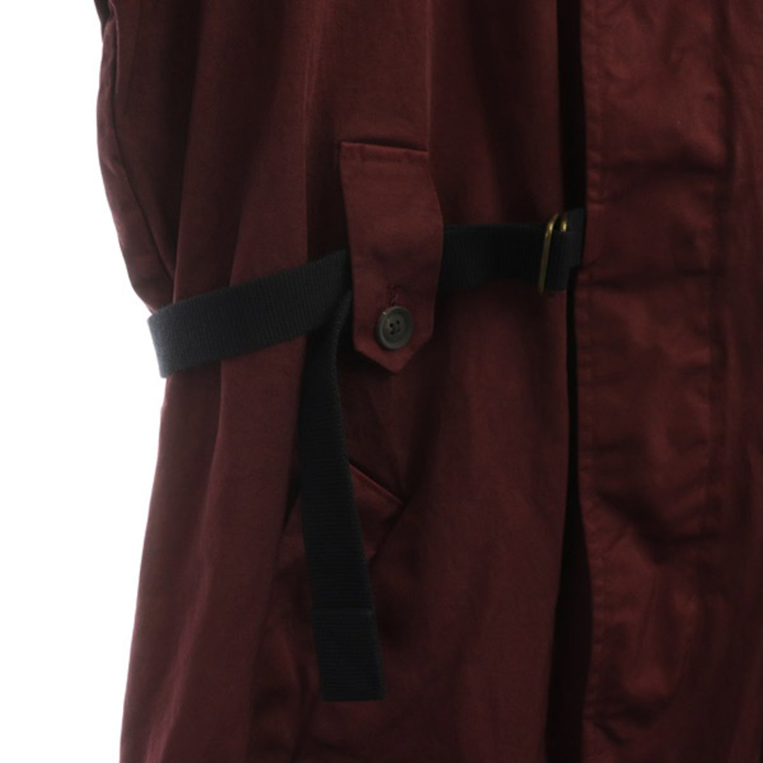 カラー kolor 21SS ロングコート ナイロン ベルト付 2 ボルドー - その他