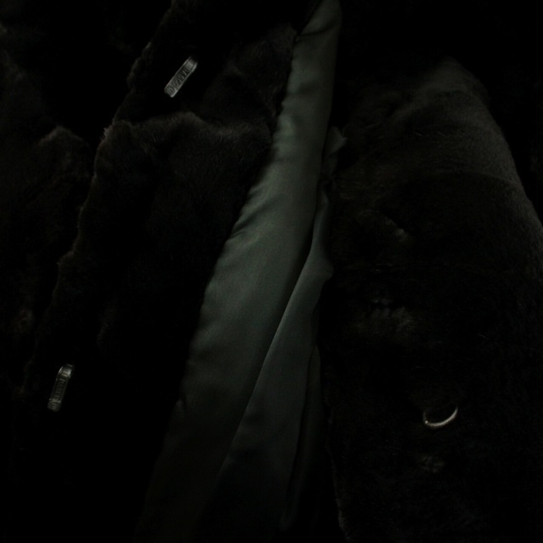 ロイヤル Royal シェアードミンク 毛皮コート ミドル F 黒