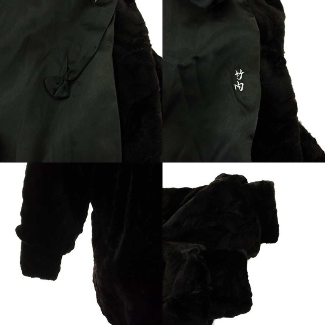 ロイヤル シェアードミンク ROYAL SARED MINK 毛皮コート F 黒