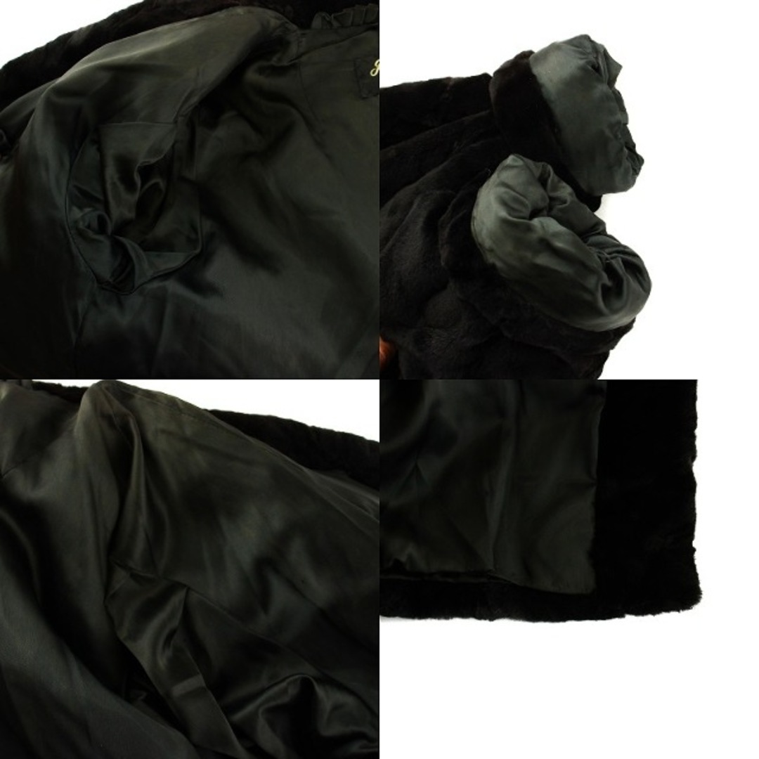 ロイヤル シェアードミンク ROYAL SARED MINK 毛皮コート F 黒
