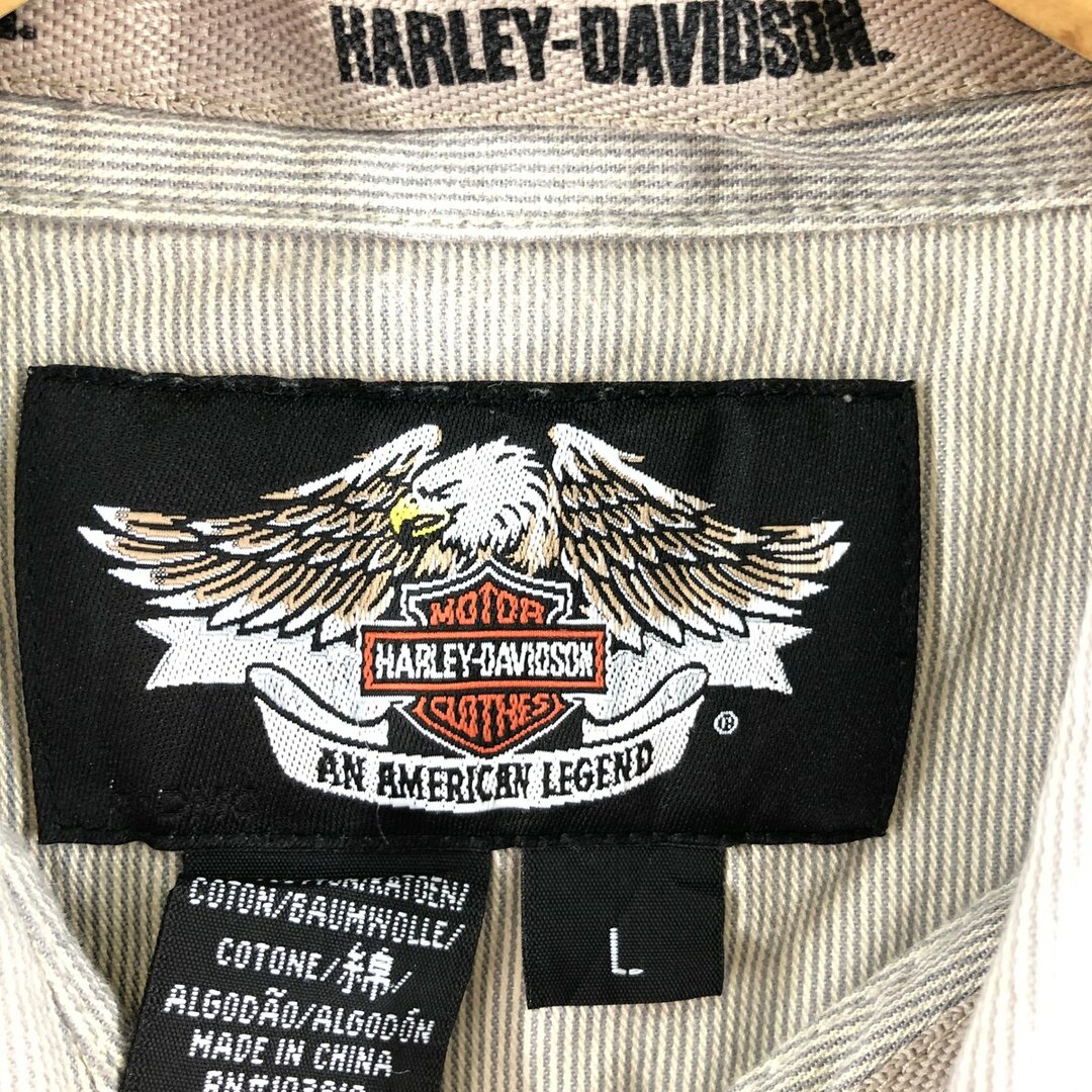 ハーレーダビッドソン Harley-Davidson 半袖 ワークシャツ メンズL /eaa357662 2