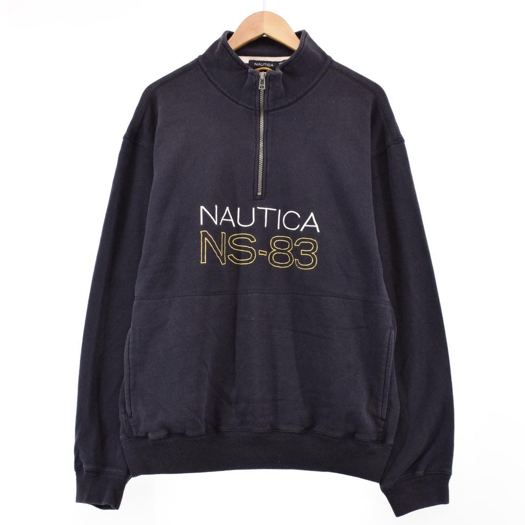 ノーティカ NAUTICA 刺繍 ハーフジップスウェットシャツ トレーナー メンズXXL /eaa330247