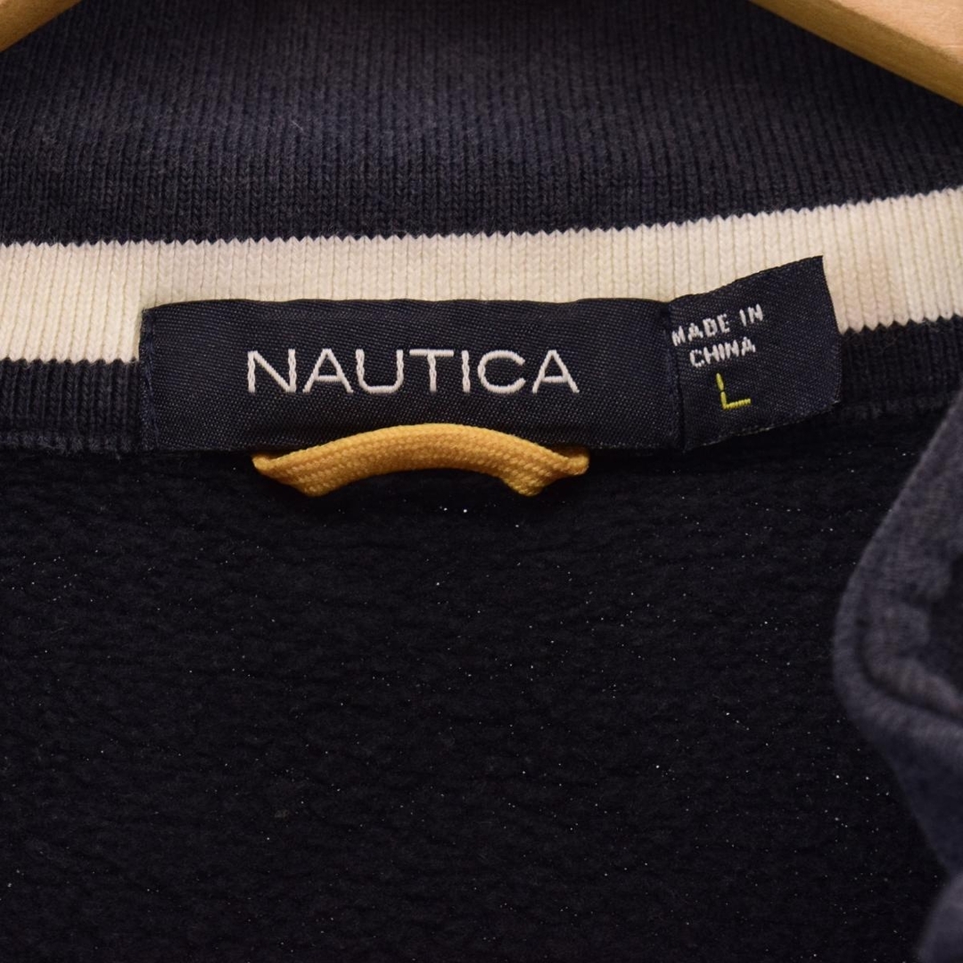 NAUTICA(ノーティカ)の古着 ノーティカ NAUTICA 刺繍 ハーフジップスウェットシャツ トレーナー メンズXXL /eaa330247 メンズのトップス(スウェット)の商品写真