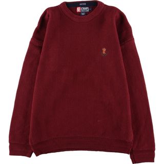 ラルフローレン(Ralph Lauren)の古着 ラルフローレン Ralph Lauren CHAPS チャップス ヘリンボーン コットンニットセーター メンズL /eaa364589(ニット/セーター)