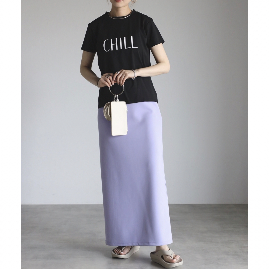 【新品/タグ付き】Bonjour Sagan CHILLロゴTシャツ bk レディースのトップス(Tシャツ(半袖/袖なし))の商品写真