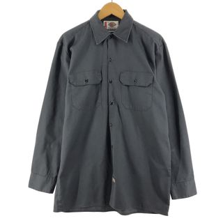 ディッキーズ(Dickies)の古着 ディッキーズ Dickies 長袖 ワークシャツ メンズL /eaa366185(シャツ)