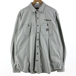 カーハート(carhartt)の古着 カーハート Carhartt FRシリーズ 長袖 ボタンダウン ワークシャツ メンズXXL /eaa366186(シャツ)