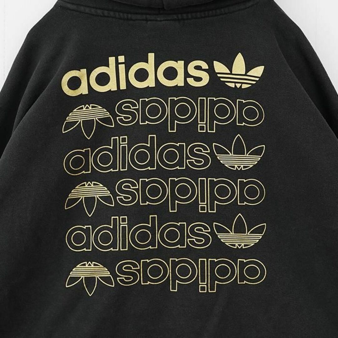 アディダス adidas パーカー グレー センター ロゴ