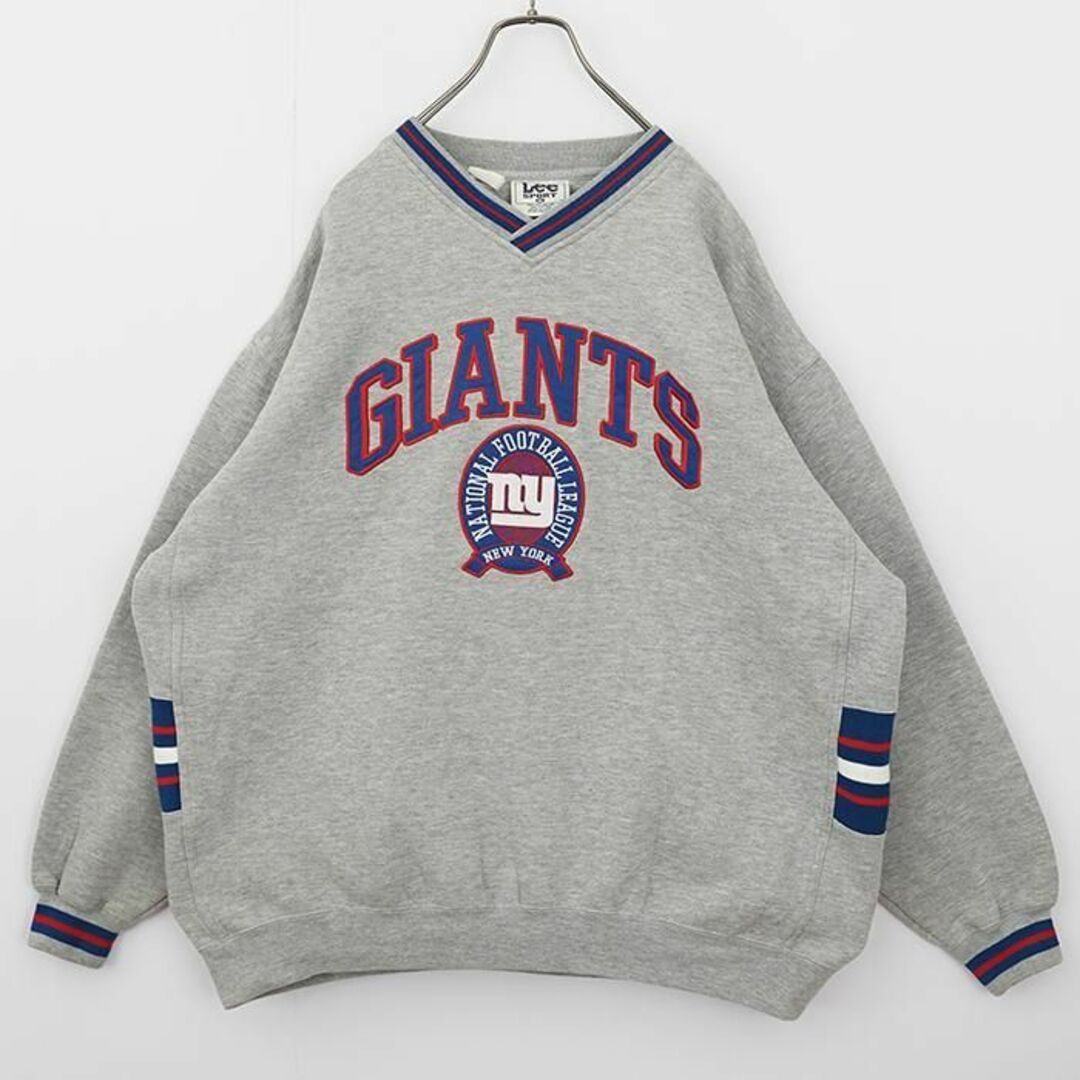 LEE ジャイアンツ NFL アーチロゴ ビッグロゴスウェット2XL ブルー青