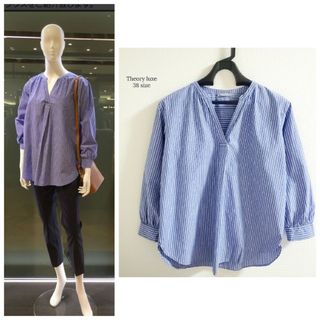 セオリーリュクス シャツ/ブラウス(レディース/長袖)(ブルー セオリーリュクス シャツ/ブラウス(レディース/長袖)(ブルー
