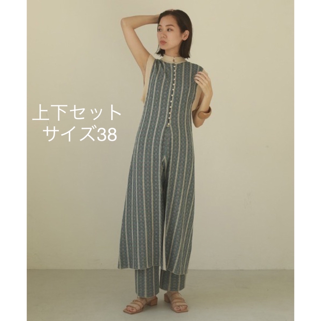 美品 todayful ジャガードニットレギンス