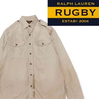 ポロラグビー(POLO RUGBY)の【希少】ポロ　ラグビー　ヴィンテージ　リペア加工　ミリタリー　サファリ　シャツ(シャツ)