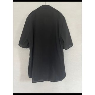 【完売商品】数回着用のみ‼️シシクイ★今季半袖開襟シャツ★ブラック★綿100%