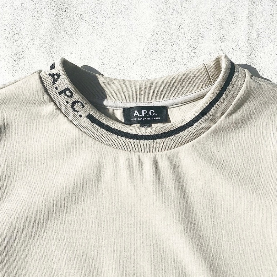 A.P.C アーペーセー　スエット　トレーナー　ロゴ刺繍　ライトグレー　L