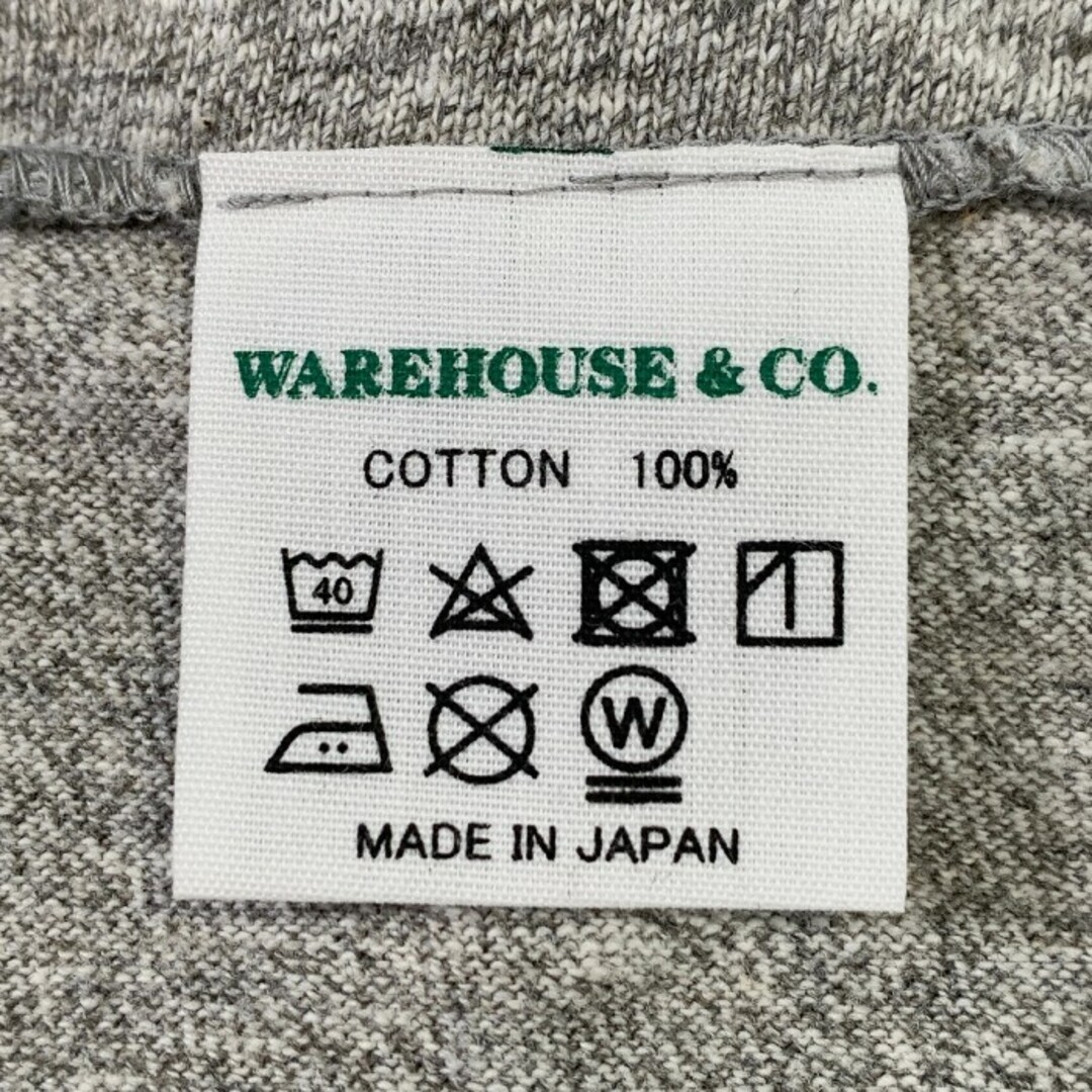 WAREHOUSE(ウエアハウス)のウエアハウス Lot 4601 プリントTシャツ 杢グレー サイズ M メンズのトップス(Tシャツ/カットソー(半袖/袖なし))の商品写真