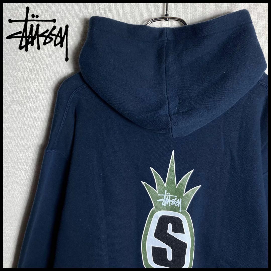 STUSSY 【入手困難】ステューシー 即完売モデルパーカー 紺タグ 人気カラーの通販 by 古着屋KenKen｜ステューシーならラクマ