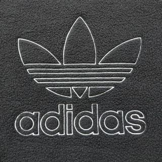 adidas アディダス フリース スウェット トレフォイル刺繍 ブラック 黒