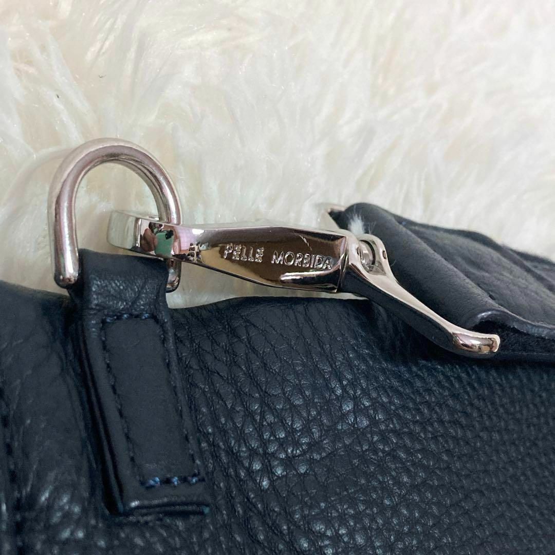 極美品 PELLE MORBIDA メイデンヴォヤージュ 紺 斜めがけ可 多用途-