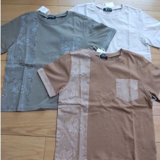 コムサイズム(COMME CA ISM)の新品未使用★コムサイズム 胡粉プリント半袖Tシャツ120-130cm★３色セット(Tシャツ/カットソー)