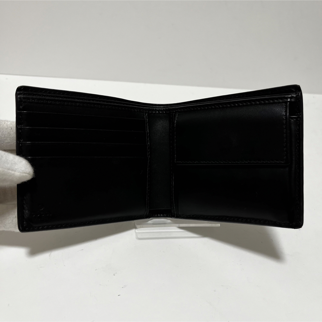 美品✨グッチ 二つ折り財布 GGスプリーム×タイガー PVC ミケーレ ブラック