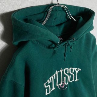 STUSSY - 【人気カラー】ステューシー ビッグ刺繍ロゴ パーカー 人気