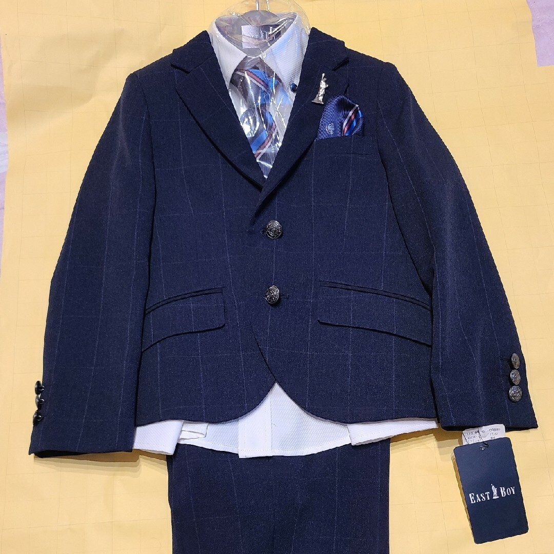 新品 イーストボーイ 110 男の子 フォーマル スーツ ワイシャツ セットキッズ服男の子用(90cm~)