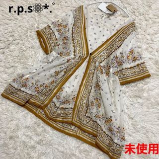 アルピーエス(rps)のタグ付き未使用 r.p.s チュニック パネルプリント 花柄(チュニック)