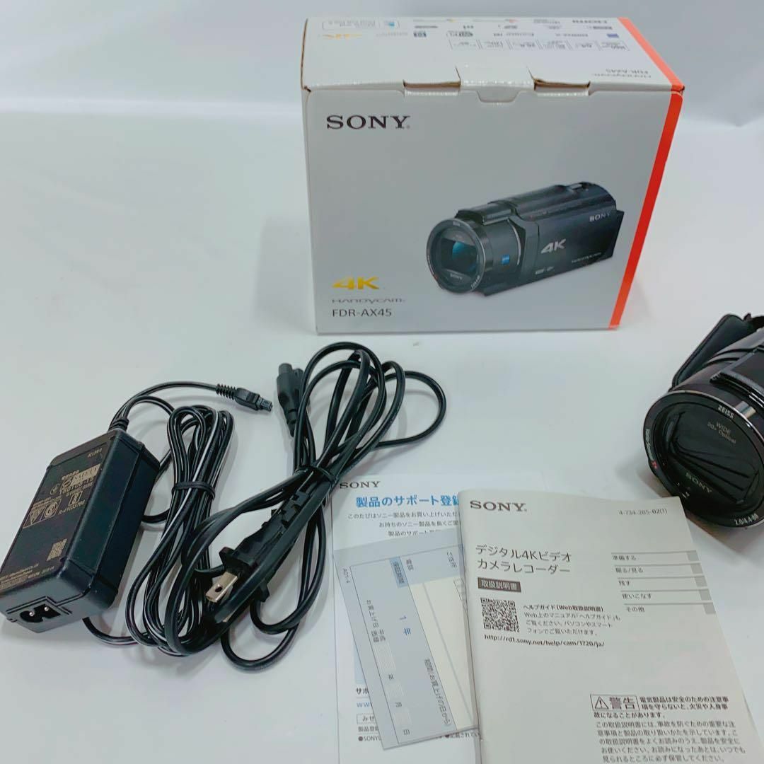 SONY ソニー 4K ビデオカメラ FDR-AX45 ブラック 光学ズームの通販 by 肉まん｜ラクマ