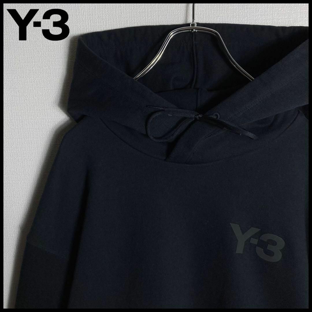 【美品】Y-3　ワンポイントロゴ入り人気カラーパーカー　人気Lサイズ