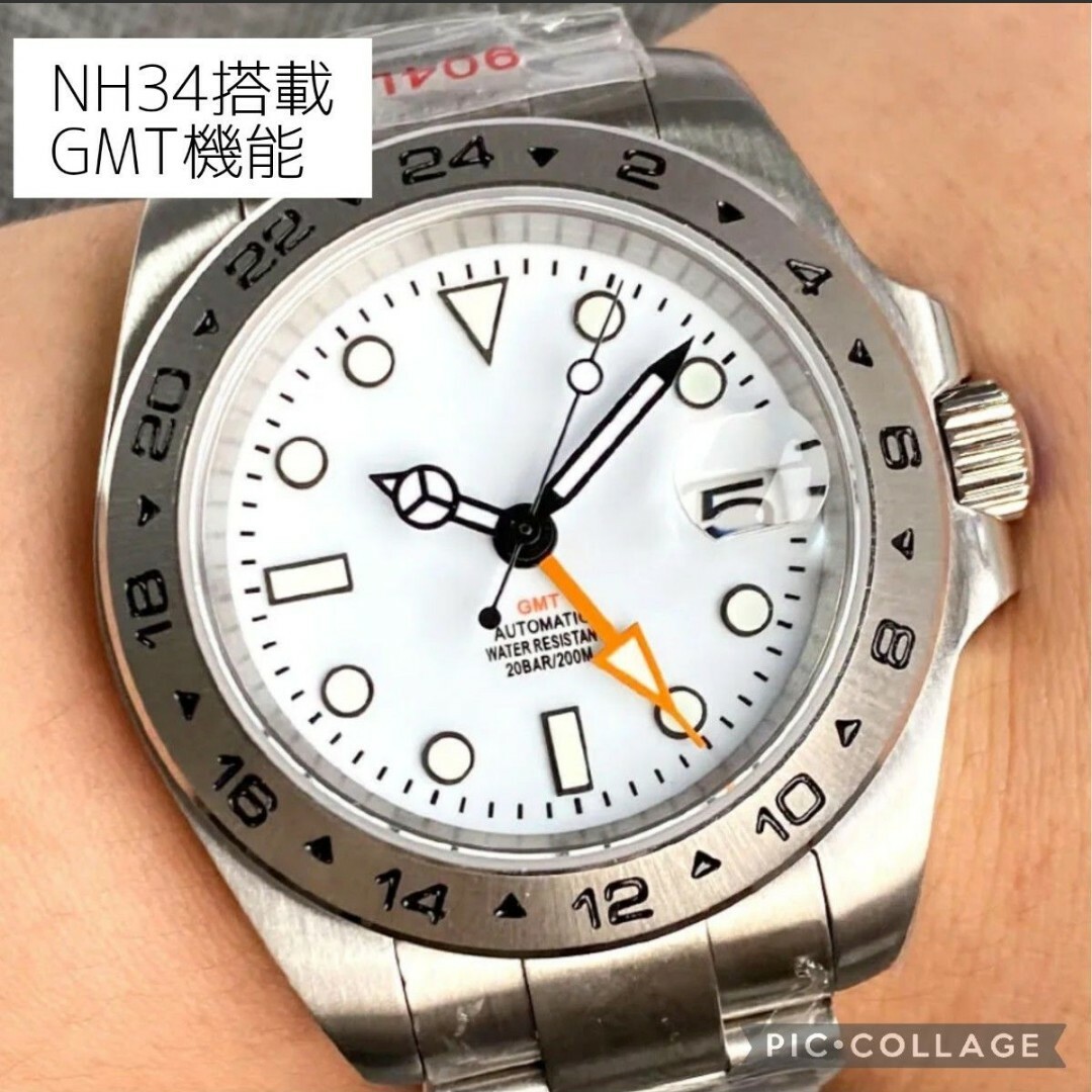 新品 NH34 GMT MOD 自動巻 高品質 ムーブメント 腕時計 オマージュ