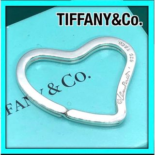 ティファニー(Tiffany & Co.)の美品　ティファニーキーリング   エルサペレッティ　ハートチャーム　SV925(キーホルダー)